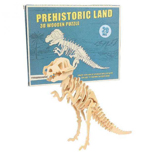 Dřevěné 3D puzzle dinosaurus Rex London Tyrannosaurus