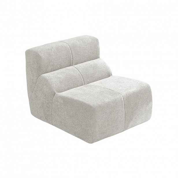 Redom KŘESLO 94/110/79 cm bez montáže z látky s ergonomickým opěradlem a pěnovou výplní, Bílá
