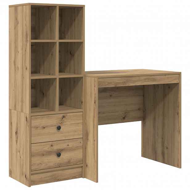 vidaXL Stůl Artisanový dub 125,5 x 50 x 127 cm 2 ks