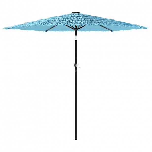 vidaXL Zahradní slunečník s ocelovou tyčí modrý 223 x 223 x 213 cm