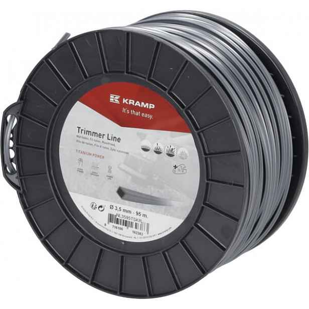 Žací struna Ø 3.5 mm 95 m čtvercová Titanium Power šedá Kramp NL3595TSKR