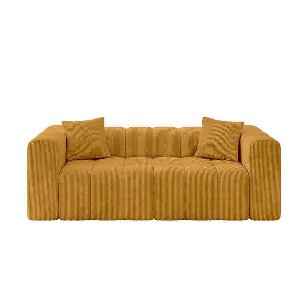 ALTDECOR POHOVKA 2-MÍSTNÁ DONY-2 232x90x71 cm Hořčicová Manšestr