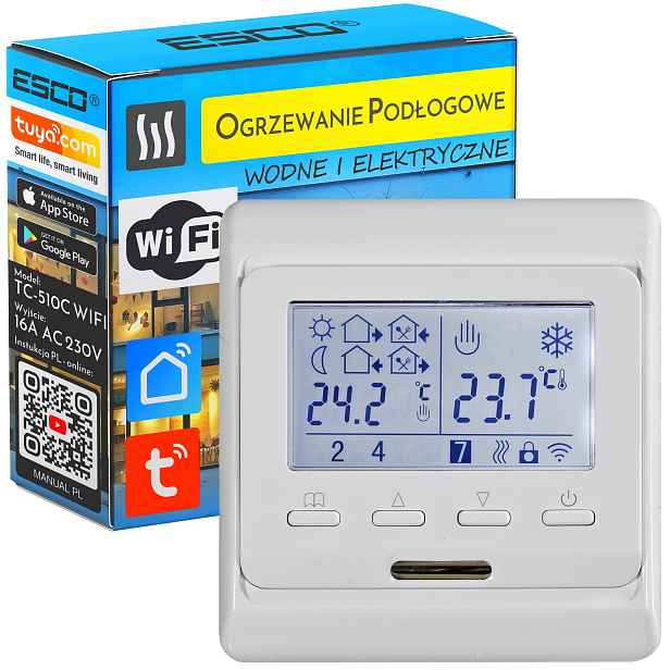 Termostat WiFi pokojový regulátor teploty Tuya Smart Home