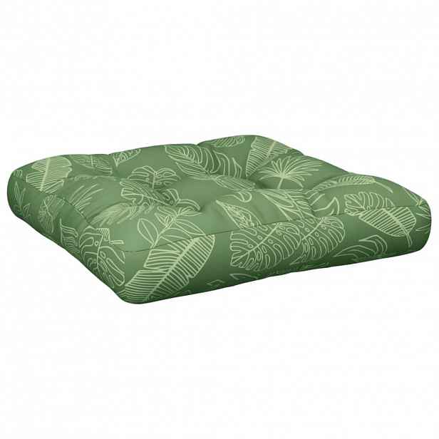 vidaXL Poduška na nábytek z palet vzor listů 60 x 61,5 x 10 cm oxford