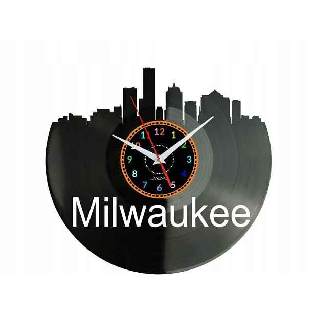 Milwaukee Dárek Originální dekorace do domu Hodiny z vinylové desky