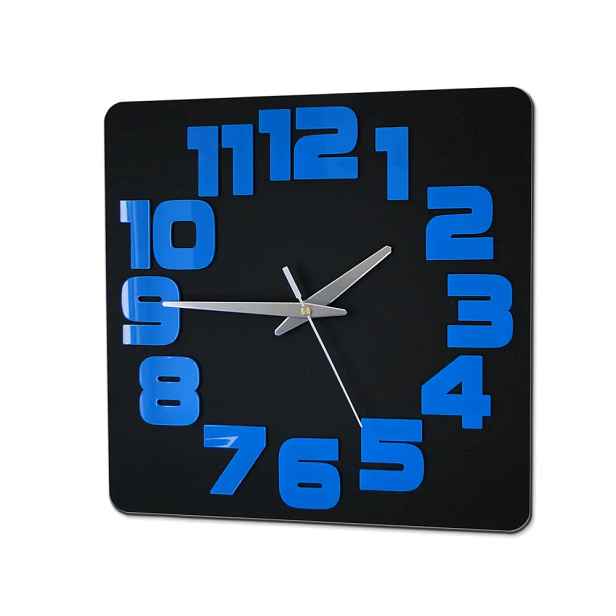 ModernClock Nástěnné hodiny Logic černo-modré
