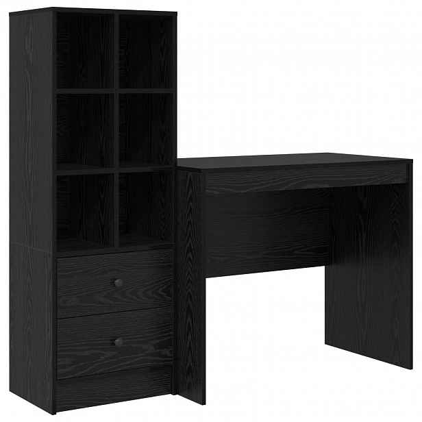 vidaXL Stůl Černý dub 135,5 x 50 x 127 cm 2 ks