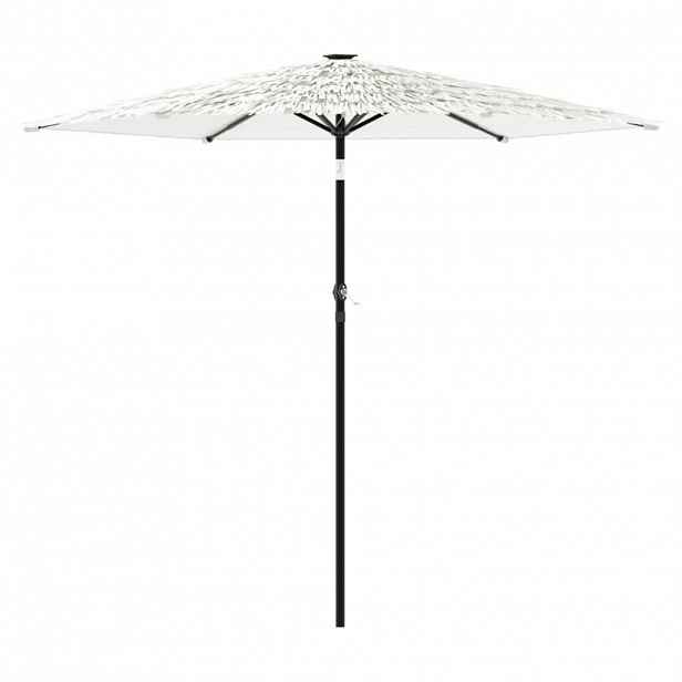 vidaXL Zahradní slunečník s ocelovou tyčí bílý 223 x 223 x 213 cm