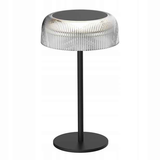 Led venkovní stolní lampa na terasu černá akumulátorová 2700K IP44 Polux