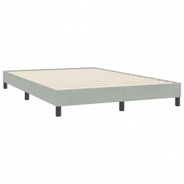 vidaXL Rám postele bez matrace světle šedá 140x220 cm samet