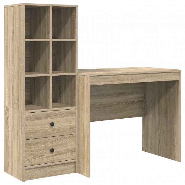 vidaXL Stůl Sonoma dub 135,5 x 50 x 127 cm 2 ks