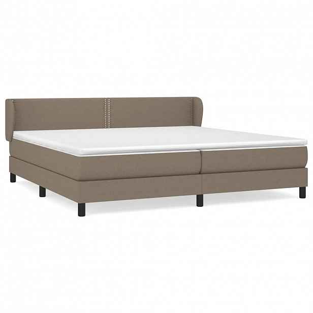 vidaXL Box spring postel s matrací taupe 200x200 cm textil