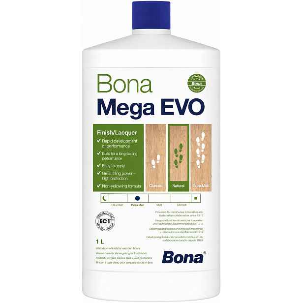 Bona Evo Extra Mat 1L lak na vodní parkety 1K
