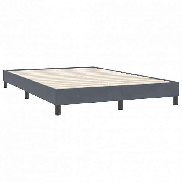vidaXL Rám postele bez matrace tmavě šedý 140x220 cm samet