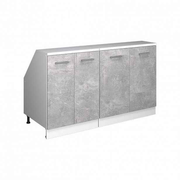 Vicco KUCHYŇSKÁ SKŘÍŇKA POD ŠIKMOU STŘECHU R-Line Beton 140 cm Sada 2 korpusů skříně hloubka 60 cm