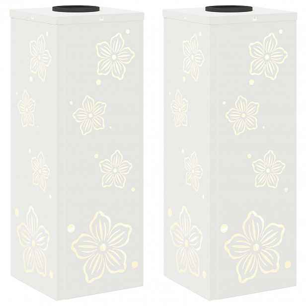 vidaXL Solární LED Cestovní Světlo 2 ks Teplá bílá 18 x 18 x 50 cm