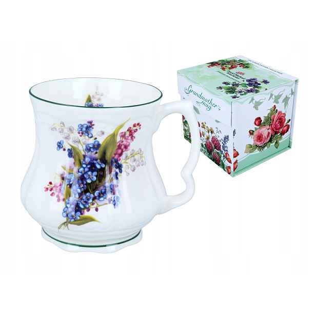 Porcelánový hrnek babičky carmani s květinami jako dárek
