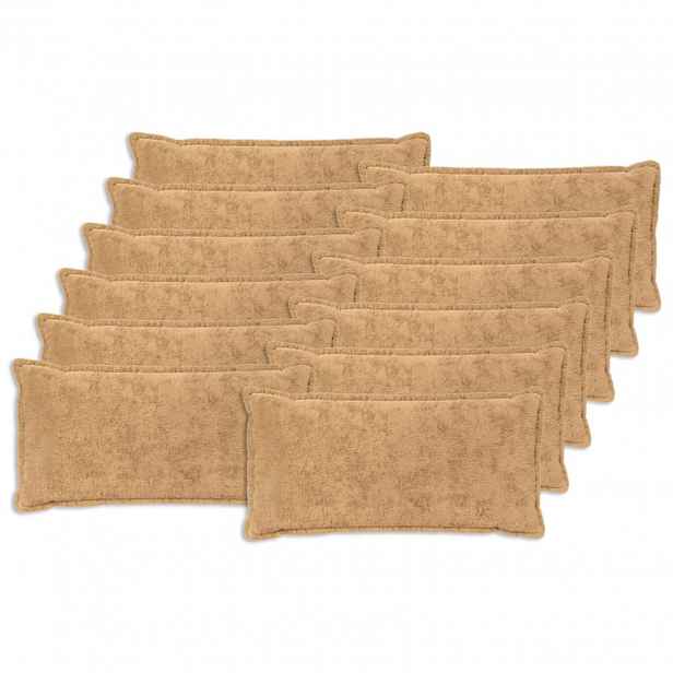 vidaXL Povlak na polštář 12 ks HOUTEN Taupe 40 x 80 cm Umělá králičí