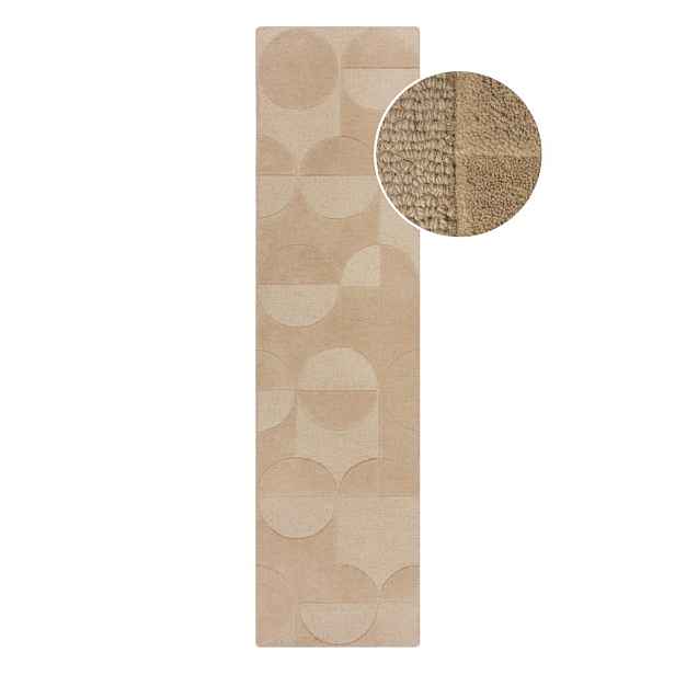 Béžový vlněný koberec běhoun 60x230 cm Gigi – Flair Rugs
