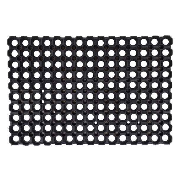 Venkovní čistící rohož guma Domino 22mm - na ven i na doma, 50x80, černá, exteriér, Hamat