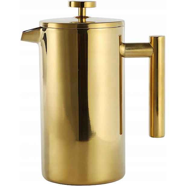Zlatý Spařovač Čaje French Press jako termoska 1L Pro