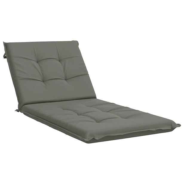 vidaXL Polštář na lehátko GEMERT 100% polyester Šedá 190 x 90 x 9 cm
