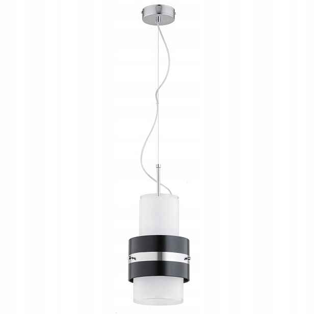 Alfa Tri-star závěsná lampa černobílá, stříbrná, obruč E27