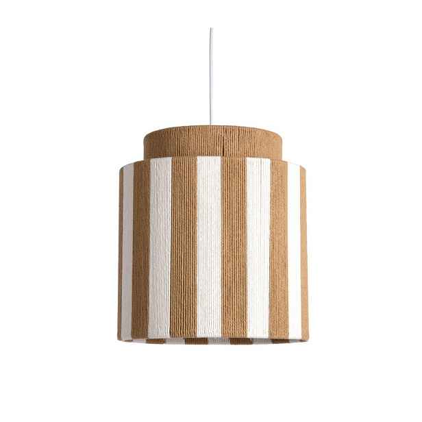 Bílé/v přírodní barvě provazové závěsné svítidlo ø 30 cm Vienna Stripes – Leitmotiv