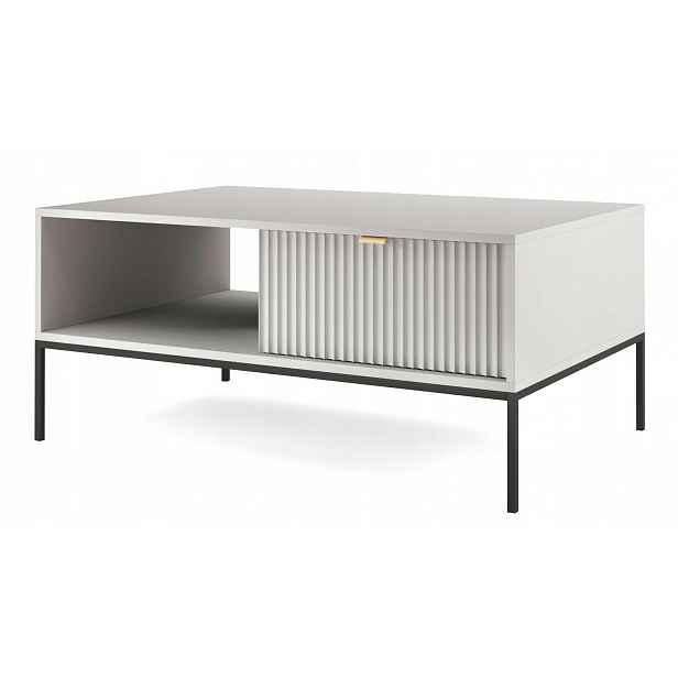 Loftová konferenční lavice Stolek Kavový Nova L-104S šedý moderní Loft glamour