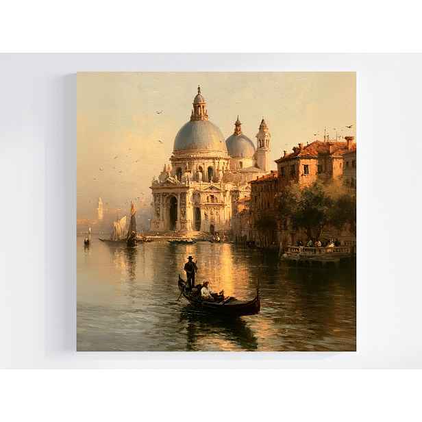 Obraz Na Plátně Plátno Město Itálie Benátky Kanál Gondola 50x50