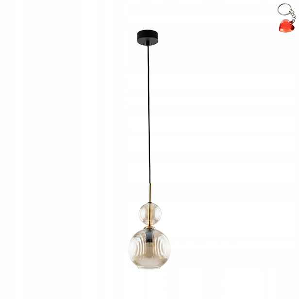 Pendant Závěsná lampa Černá Glamour E14 Metal Skleněná Tk Lighting