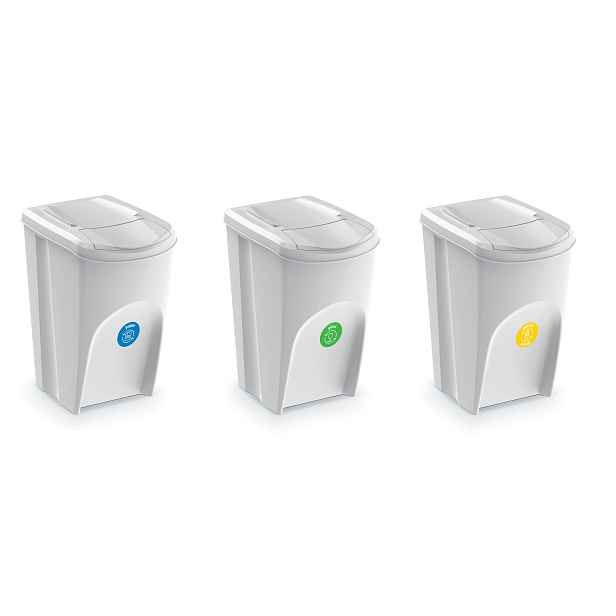 Segregační nádoby Prosperplast 105 l (3 x 35 l) popelavé IKWB35S3-427C