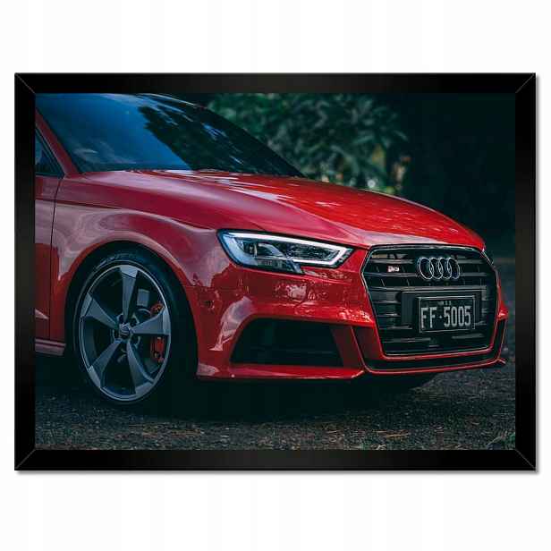Plakáty v rámu 40x30 Červené Audi S3 Alufelgy