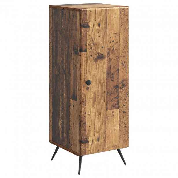 vidaXL Servírovací skříň Staré dřevo 33 x 34,5 x 90 cm