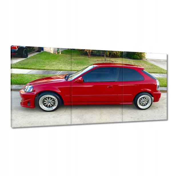 Obrazy 120x60 Červená Honda Civic