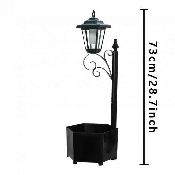 TEMU 28palcové solární zahradní světlo s květináčem, venkovní lampa pro cestu, dvůr, terasu, automatické zapínání/vypínání, venkovní osvětlení