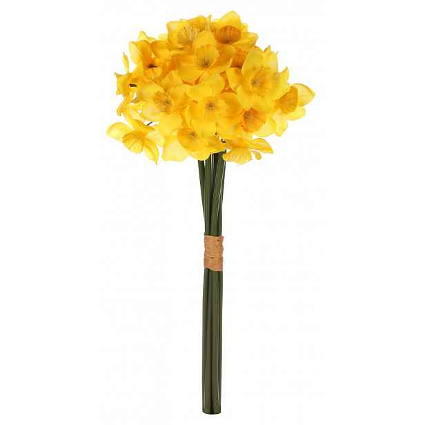 Umělá kytice Narcisky v pugetu 34 cm, žlutá