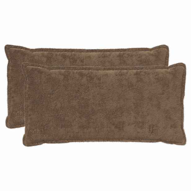 vidaXL Povlak na polštář 2 ks HOUTEN Světle hnědá 40 x 80 cm