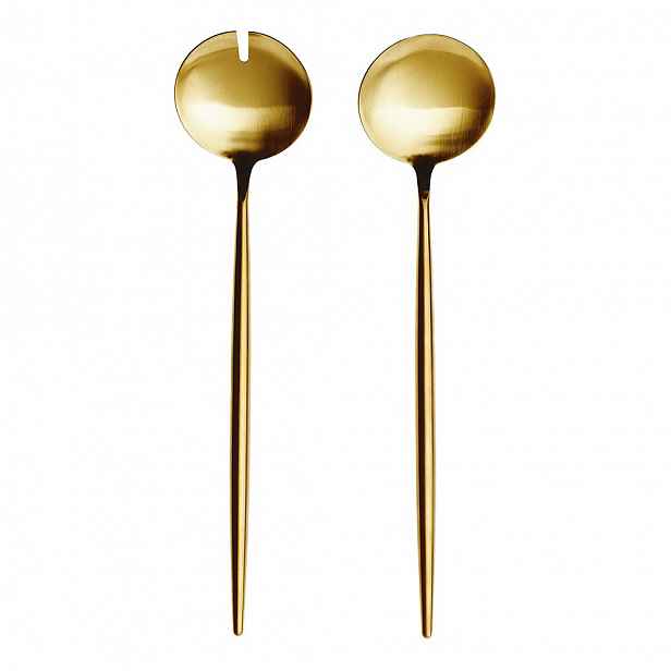 Butlers STILETTO Salátový příbor set 2 ks - zlatá