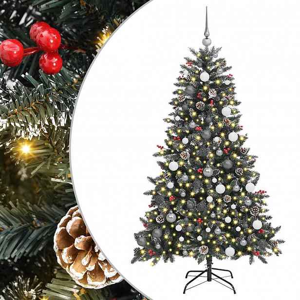 vidaXL Umělý vánoční stromeček Zelená 180 cm PVC, plast a ocel