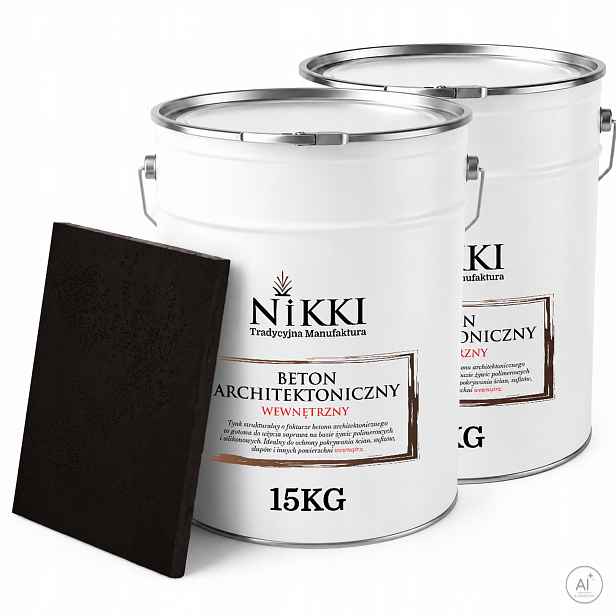 Dekorativní omítka se strukturou Betonu Vnitřní 2 x 15 kg Černá RAL9005