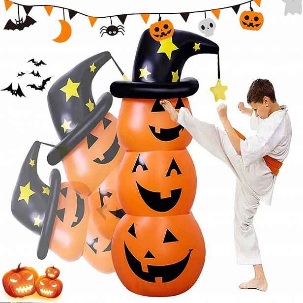 Halloweenská Dekorace Nafukovací Dýně 140 CM Pro Zahradu, voděodolná