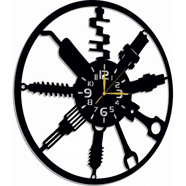 Hodiny Pro Mechanika Do Garážové Dílny Pro Fanouška Automobilového Průmyslu Dárek 50 CM