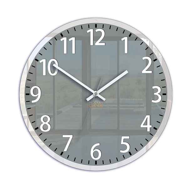 ModernClock Nástěnné hodiny Louis 30 cm šedé