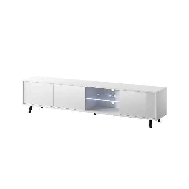 TV stolek Luna 02 LED bílý, 175 cm