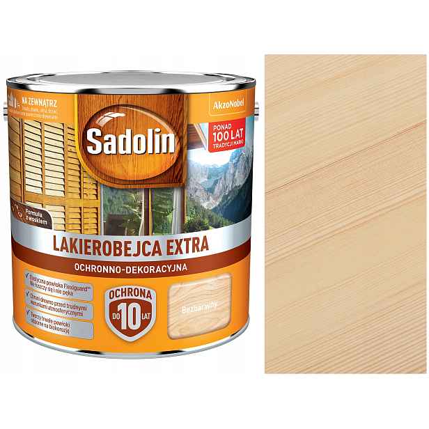 Sadolin Lakovací nátěr na dřevo Extra Bezbarvý 2,5L