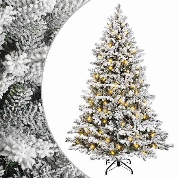 vidaXL Umělý Skládací Vánoční Strom 150 cm 150 LED Teplá bílá