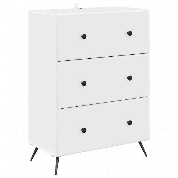 vidaXL Skříň se zásuvkami Bílá 66 x 34,5 x 90 cm Kompozitní dřevo