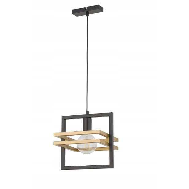 Dekorativní loftová závěsná lampa, černá, zlatá, nad stůl Sigma