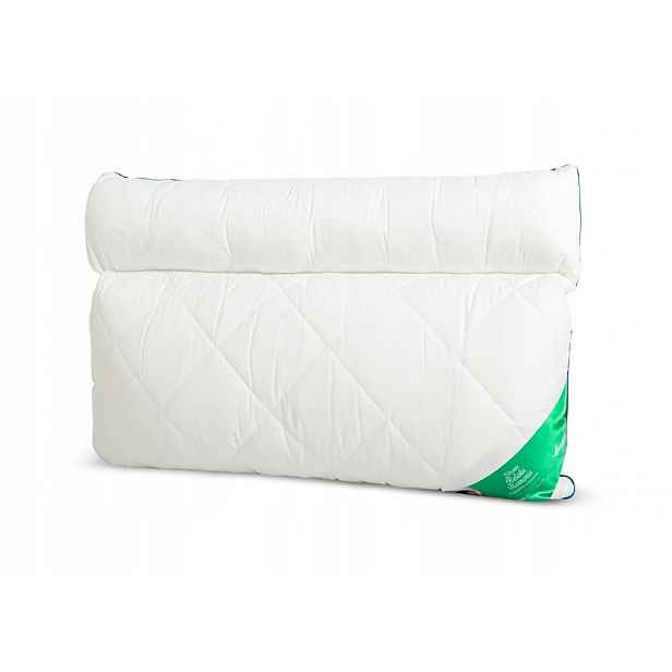 Polštář 70x80 2 komorový s válečkem z mikrovlákna, 1100 g, bílý